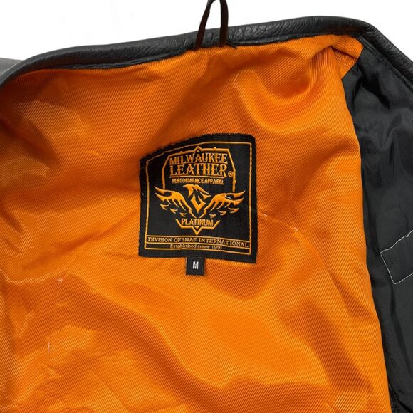 Milwaukee Leather Black Padded Heavy Motorcycle Biker Vest Men's Medium - Picture 9 of 10